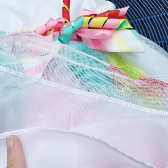 Bonnie Baby White Dress 18M w/ Ribbon Bow & Bloomers | NWOT Princess Layers - Picture 8 of 16